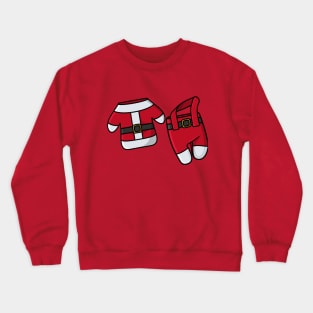 Red Kids Winter, Christmas suit with belt vector icon illustration. Crewneck Sweatshirt